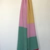 Seconds Sunday Lambswool Scarf, Shawl or Wrap in Yellow, Pink and Mint Green
