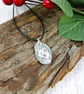 Silver and Pearl Organic Shape Necklace or Wrap Bracelet on Waxed Cord - Image 4