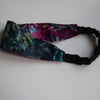 Purple and Black Batik Reversible Headband