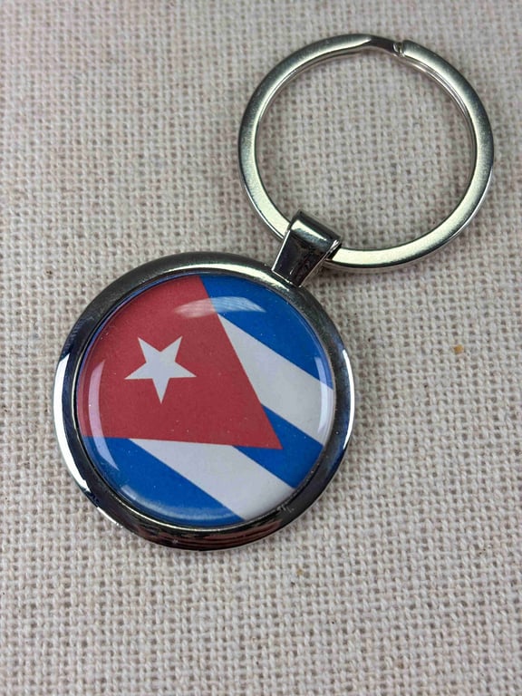 Cuba Flag Keyring