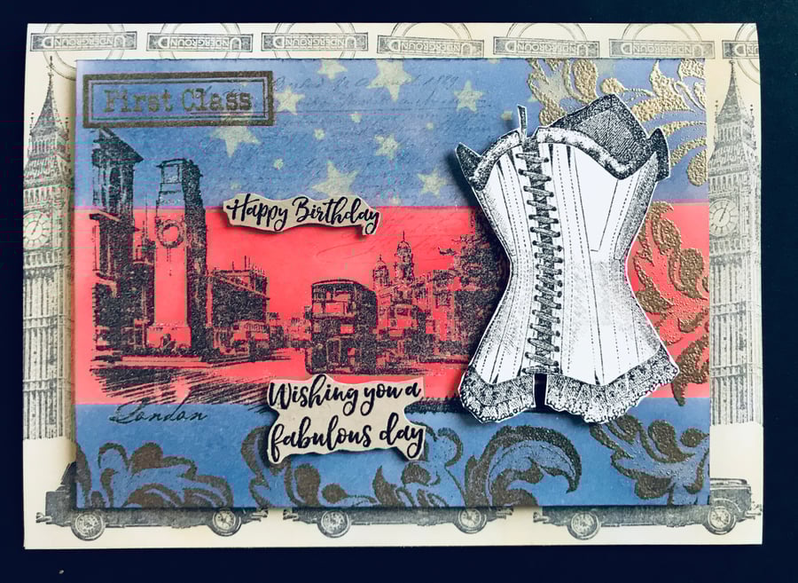 London Corsetry Birthday Card
