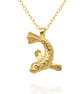 Gold vermeil Seal charm pendant and chain.