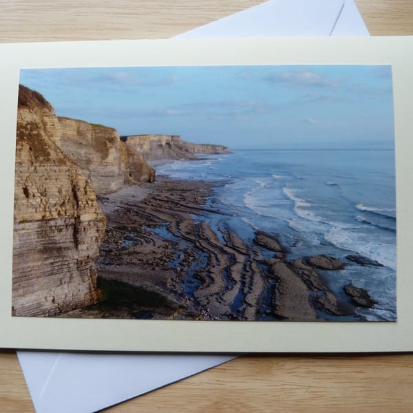 The Cliffs at Southerndown, South Wales Heritage Coast  Large Photo Card 7" x 5"