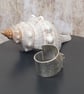 Unique Chuky Light Green Seaham Seaglass Wide Textured Spiral  Ring  - Image 3
