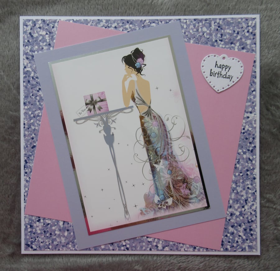 Glamorous Lady Large Birthday Card