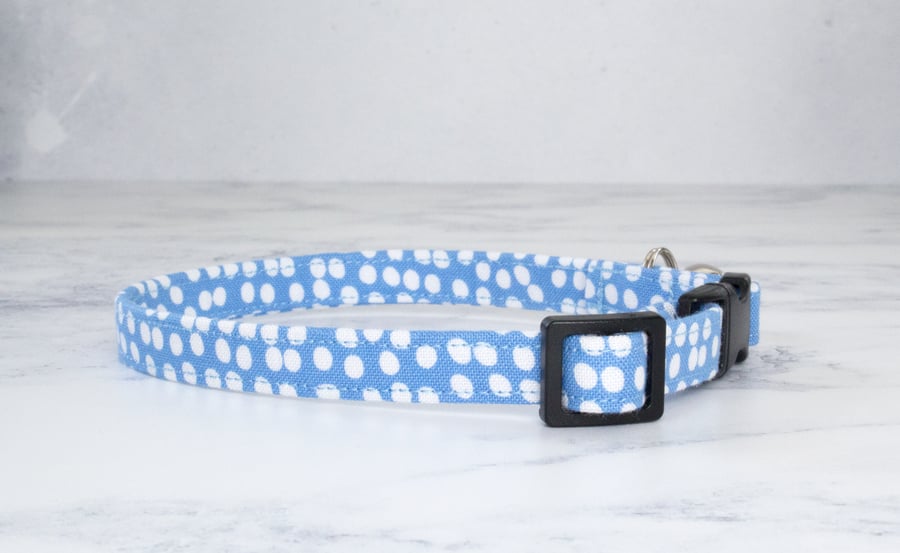 Blue Cat Collar, Blue Collar, Breakaway Collar, Safety Collar, Bell with Collar