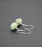 lampwork glass green spot earrings - Image 2