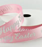 Pink satin Easter ribbon 15mm x 5 metres 