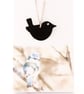 Tiny Wren necklace in black anodised aluminium  - Image 1