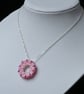 Pink Wheel Pendant with Crystals - Image 2
