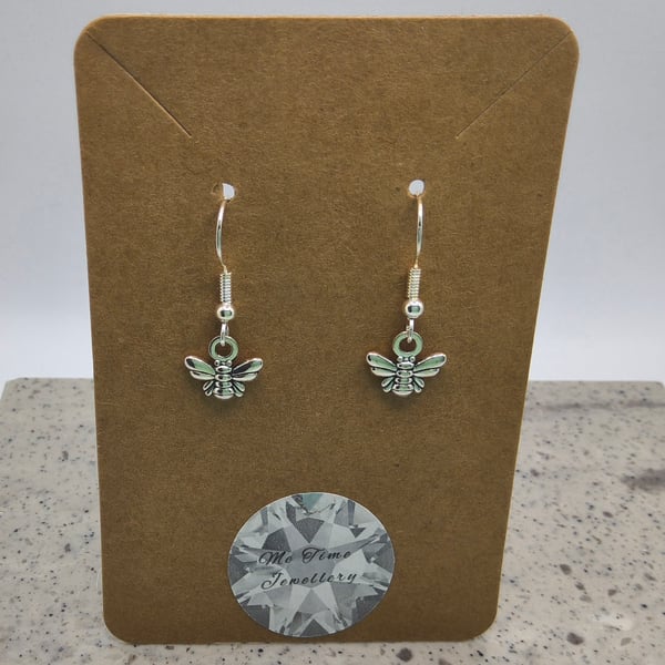 Small Bee Charm Earrings 