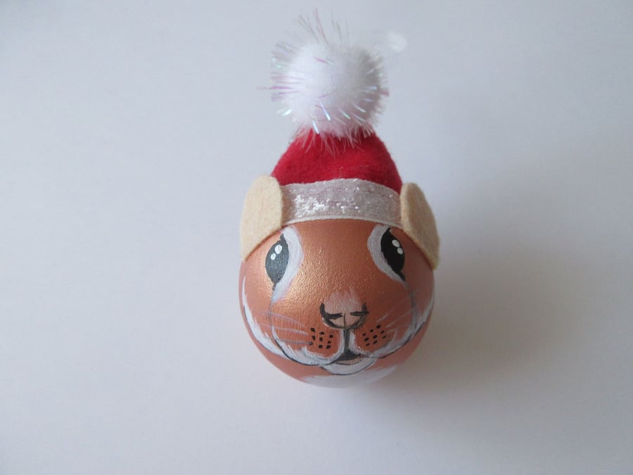 Hamster Pet Head Bauble Christmas Tree Hanging Decoration