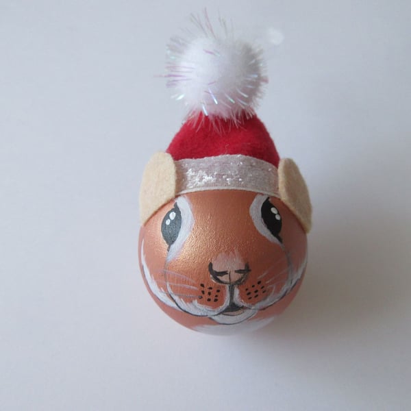 Hamster Pet Head Bauble Christmas Tree Hanging Decoration