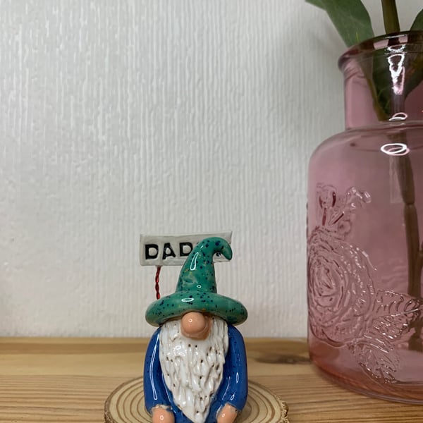 Miniature gonk Dad Gift Gnome Ceramic Garden Daddy Gift Clay gnome