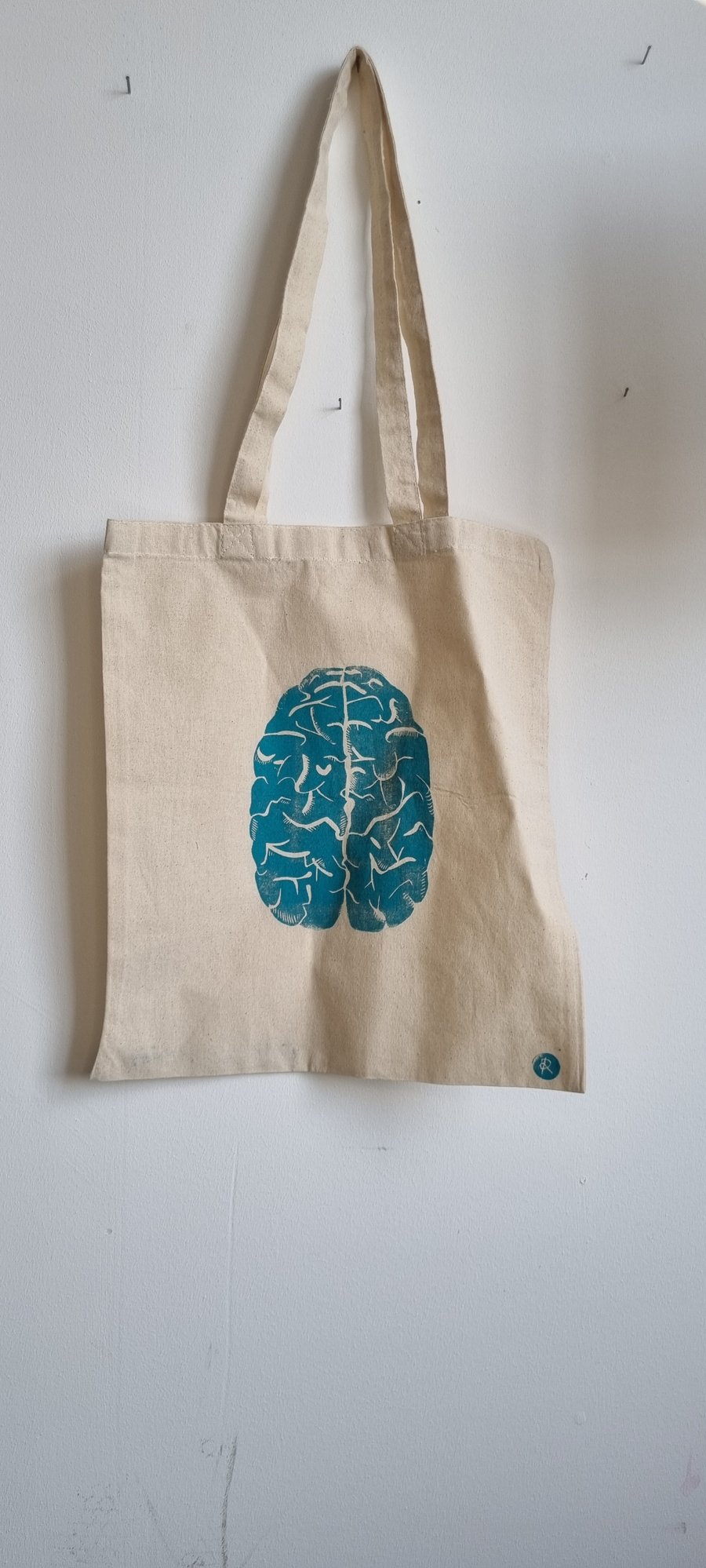 Brain print tote bag 