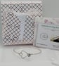 Silver Heart Bangle Hallmarked with CZ , Various Sizes , Gift Boxed  - Image 1