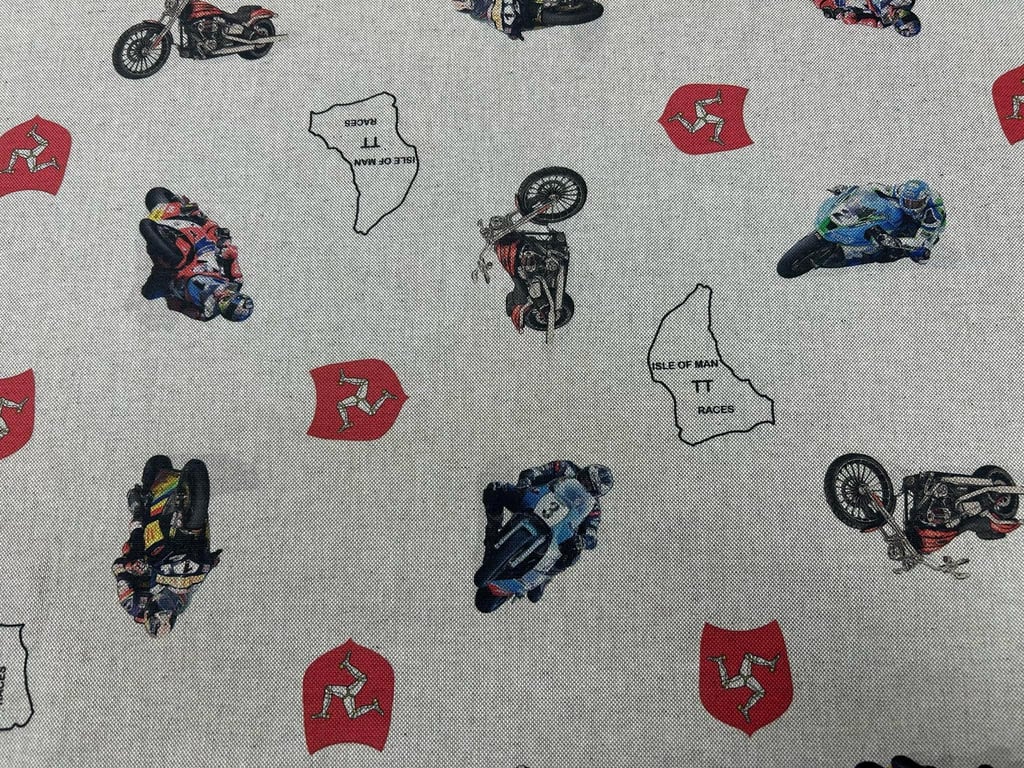 Isle of Man TT Races motorbike fabric
