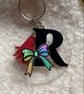 Personalised Keyring - Initial with bow detail & tassel- gift idea - Image 3