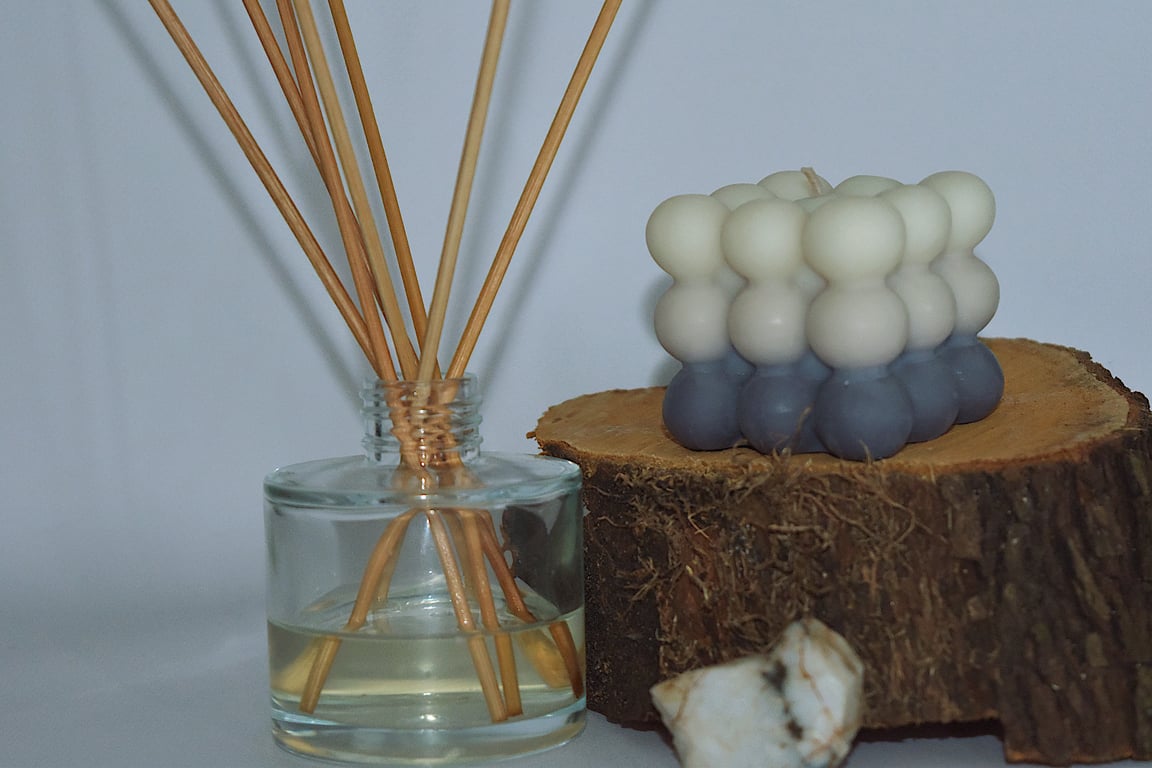 Clean Cotton  Bubble Candle Asthetically Pleasing Scented Soy Wax