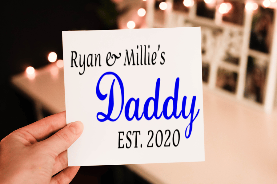 Daddy Birthday Card, Daddy Established Birthday Card, Card for Daddy, Daddy Card