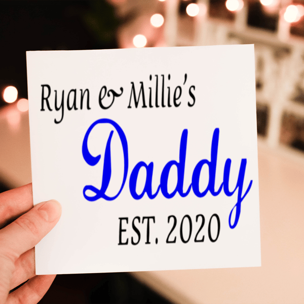 Daddy Birthday Card, Daddy Established Birthday Card, Card for Daddy, Daddy Card