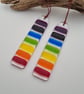 Chakra Rainbow Fused Glass Suncatcher with Hemp Cord - Image 6