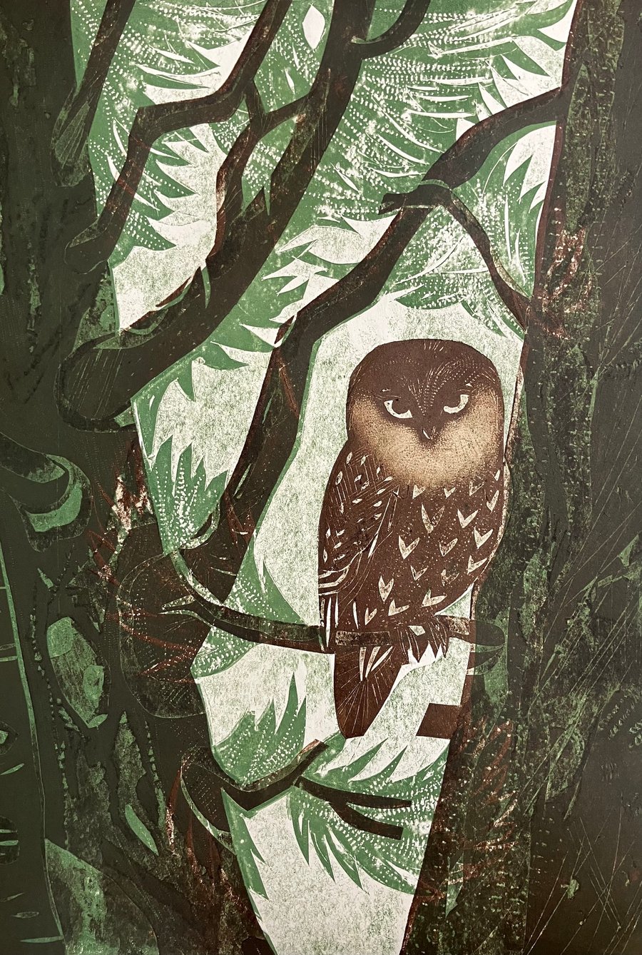 Forest - collagraph print