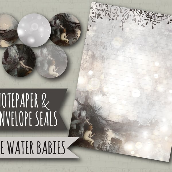 Letter Writing Paper The Water Babies (set 3), with envelope seals