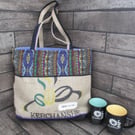 Upcycled Coffee Sack Tote Bag Handmade Sustainable Shopper