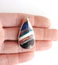 Cornish surfite and silver pendant (copper sparkles) - Image 2