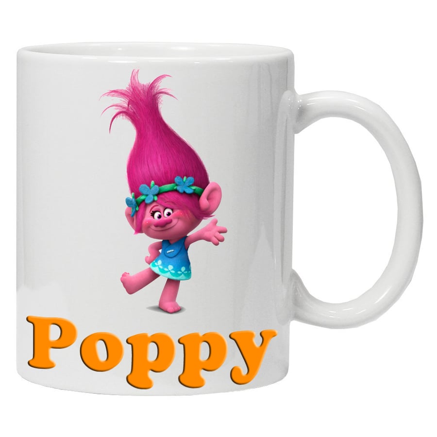 Personalised Troll Poppy Mug