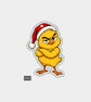 Unique Funny Christmas Gift Tags For Adults, 6pk - Cute Sulking Yellow Chick