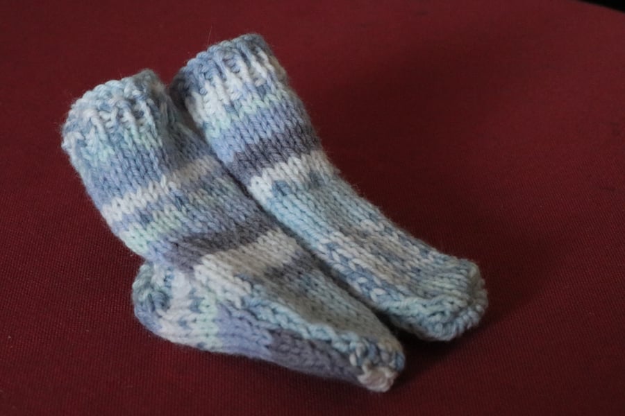 Blue Fairisle Babies Socks