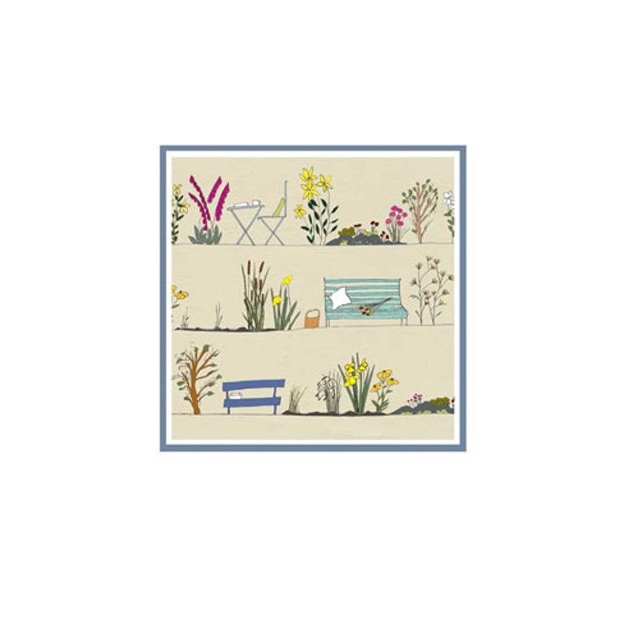 Country Garden - pack of 5 greetings cards or notelets 