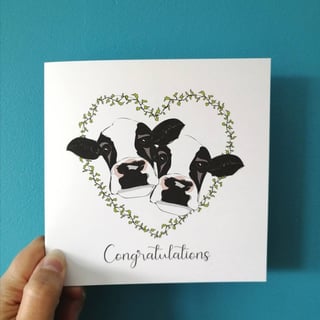 Cow Congratulations Card, Cows card, Engagement, wedding, anniversary