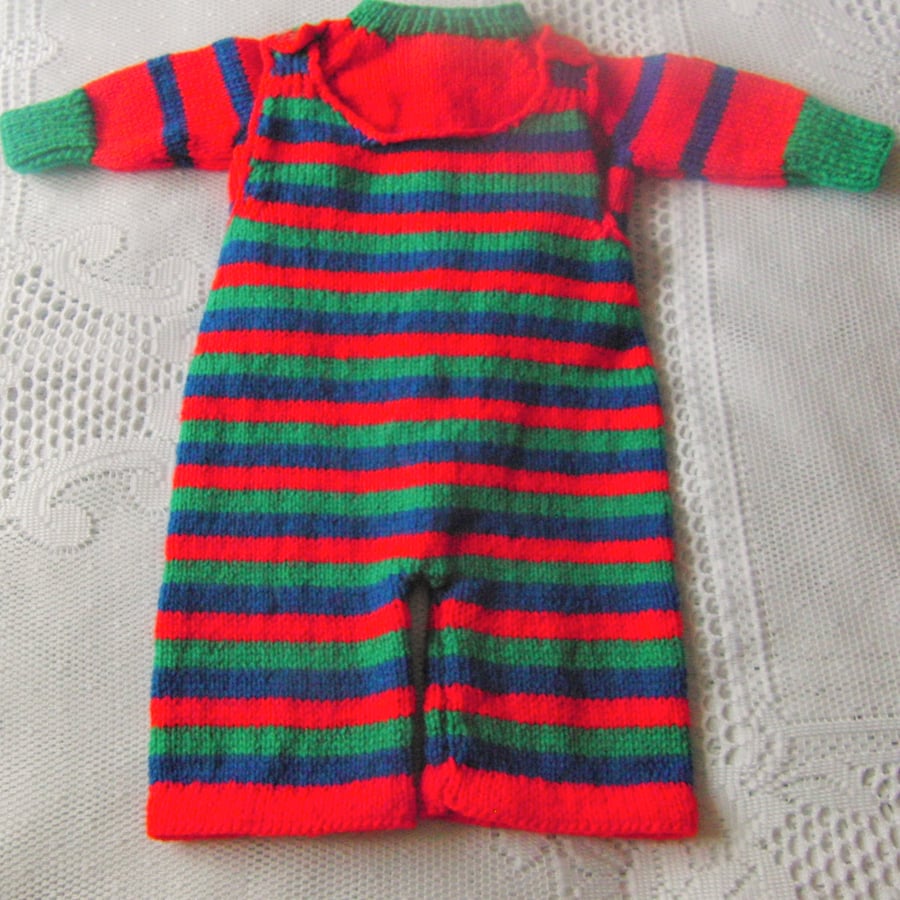 Baby's Hand Knitted Dungarees and Jumper Set, Trousers and Jumper, Baby Gift