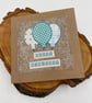 Birthday balloon appliqué card - Image 1