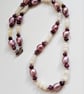 African Ruby, Ethopian Wello Opal & Baroque Pearl Sterling Silver Necklace - Image 3