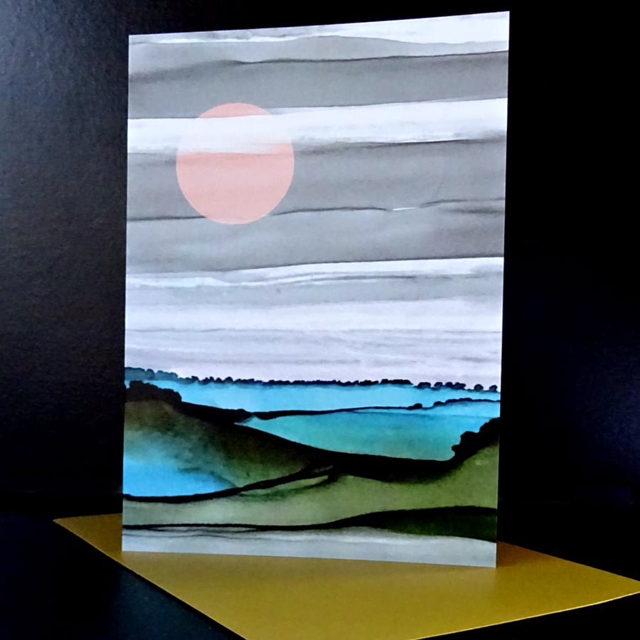  Blank Card - Birthday Card - Landscape Card - Greetings Card 