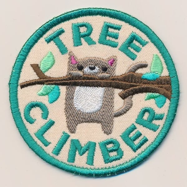 Embroidered Merit Patch 'Tree Climber' - 2.52" and 3.31"