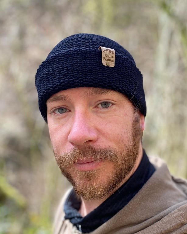 Fisherman style beanie hat in Liourice wool (unisex)