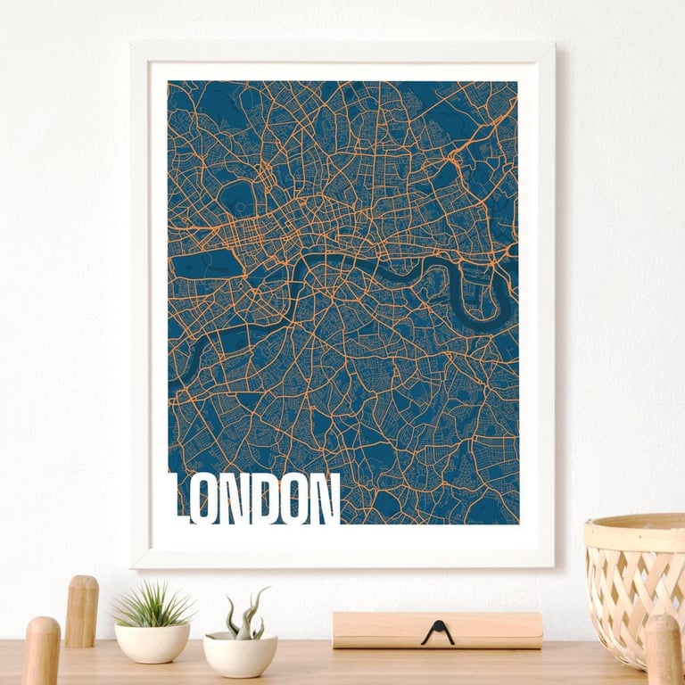 Maps of the UK and Ireland Giclee Fine Art Print, Wall Art Print, Map Print 