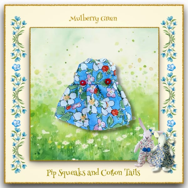 Flowers and Strawberries Dress to fit the Pip Squeaks and Cotton Tails 