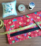 Hobby bag, Sewing accessories bag, zipper pouch, lined cotton bag, pencil case  - Image 1