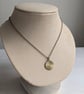 Little Coin necklace - sunburst circle in raw brass - charm jewellery - Image 3