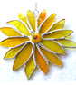 Yellow Flower Stained Glass Suncatcher Handmade 009 Sunflower