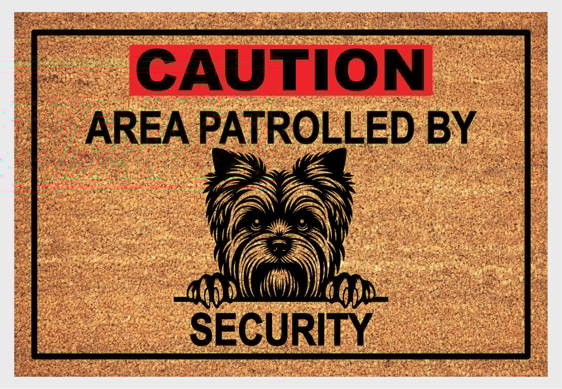 Yorkshire Terrier Security Door Mat No.2 - Welcome Mat - 3 Sizes