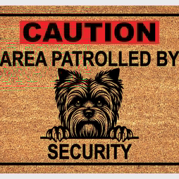 Yorkshire Terrier Security Door Mat No.2 - Welcome Mat - 3 Sizes