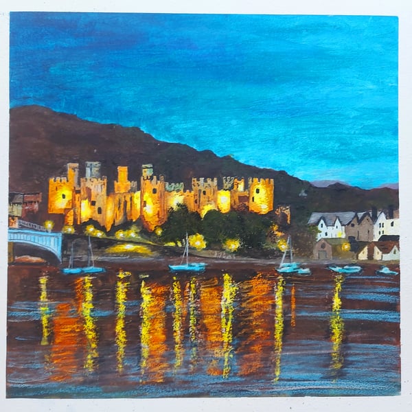Conwy Castle at night 