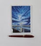 Big Skies, Blue Summer Sky Seascape Card Printed from Original Artwork - Image 2